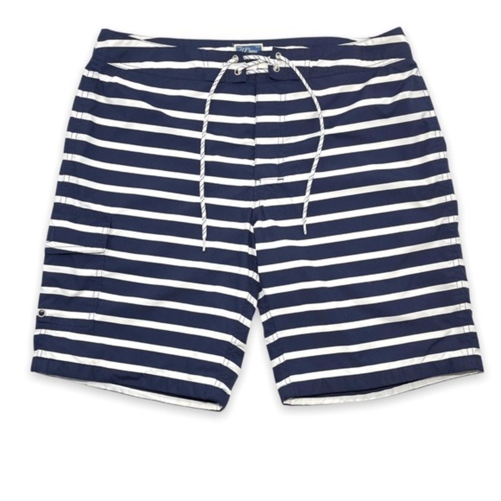 JCREW / nautical stripe board short 9 inches 32 waist NWT